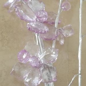 Lavender Glass Flower Strand